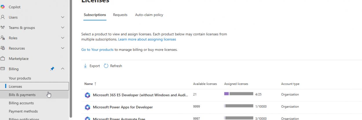 Asignación de licencias a usuarios por pertenencia a grupos