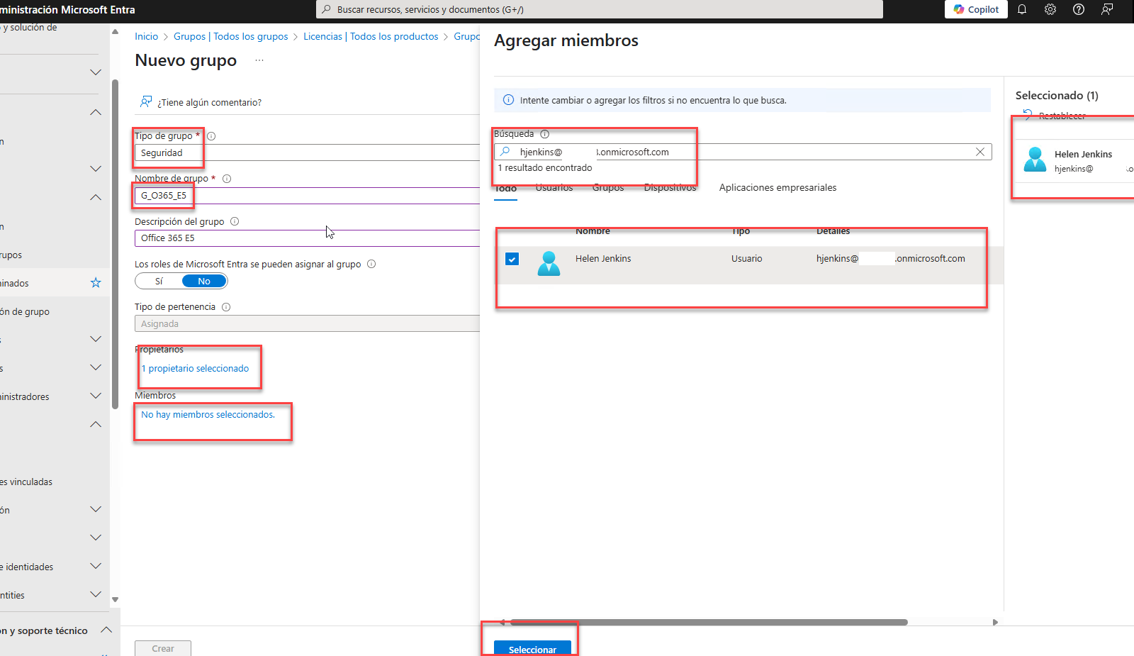 Asignación de licencias a usuarios por pertenencia a grupos