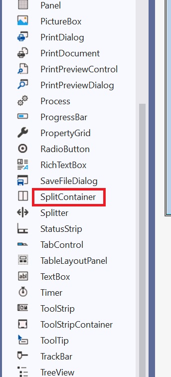 SplitContainer SplitContainer