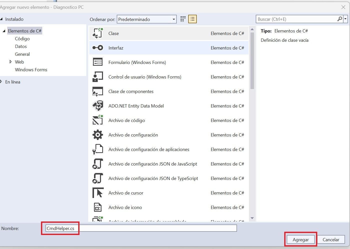 clase cmdHelper clase cmdHelper